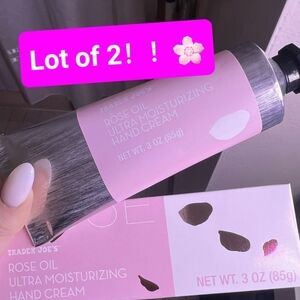 Lot of 2 Trader Joes Rose Oil Ultra Moisturizing Hand Cream 3oz x 2 tubes